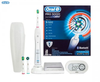 【特惠价】Oral-B 博朗欧乐B 成人3D声波电动牙刷 象牙白 PRO-5000型(电动牙刷 1支+替换刷头 3个+充电座 1个+刷头储藏盒 1个+无线智能向导) 【特惠价】Oral-B 博朗欧乐B 成人3D声波电动牙刷 象牙白 PRO-5000型(电动牙刷 1支+替换刷头 3个+充电座 1个+刷头储藏盒 1个+无线智能向导)